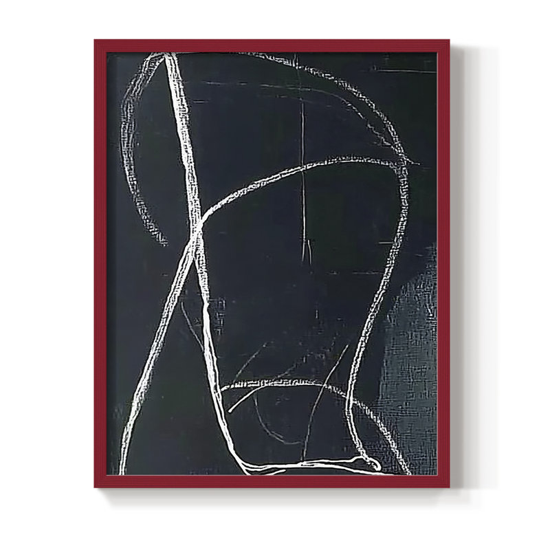 "ABSTRACT Series DCXV III" par J Paul, H 11 po x l 9 po, Rouge