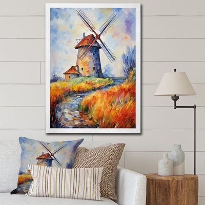 Fauvist Windmill Meadows II - Wind Turbines, art mural
