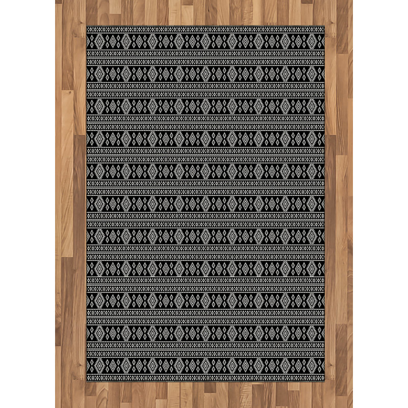 Tapis décoratif afghan à haute densité en fibres longues, Rectangle— 4 pi x 5 pi 8 po