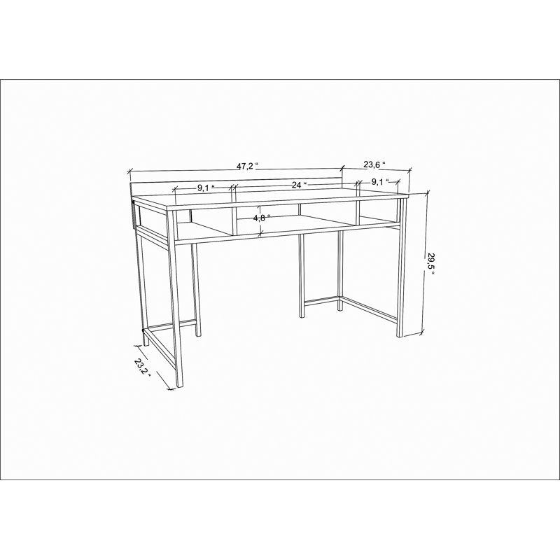 Bureau, Blanc / noir