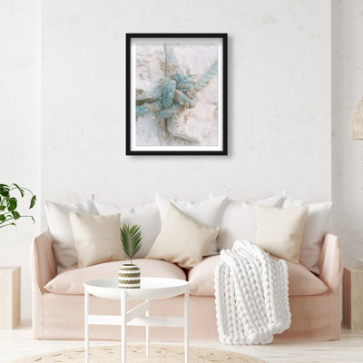 Stone Grip I Shadowbox Imprimé Nautique et Plage avec Foyer Diamant par Oliver Gal