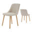 Ensemble de 2 chaises de salle à manger rembourrées Modern Modern-148418393