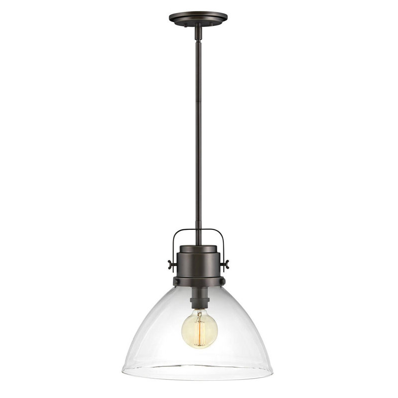 Luminaire suspendu en oxyde noir 1 lumière Malone