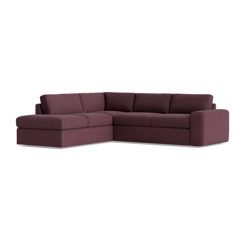 The OG Sectional, Performance Weave - Aubergine, Left Hand Facing