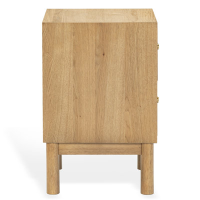 Orion 2 Drawer Wood Nightstand
