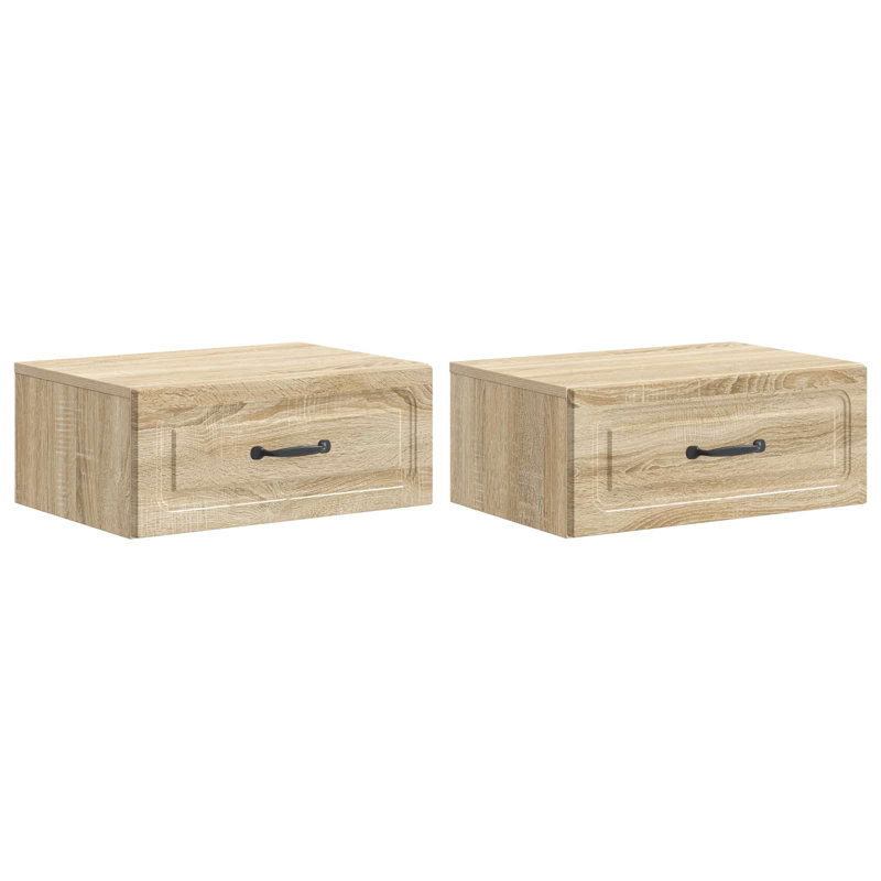 49cm W Manufactured Wood Bedside Table, Sonoma Oak