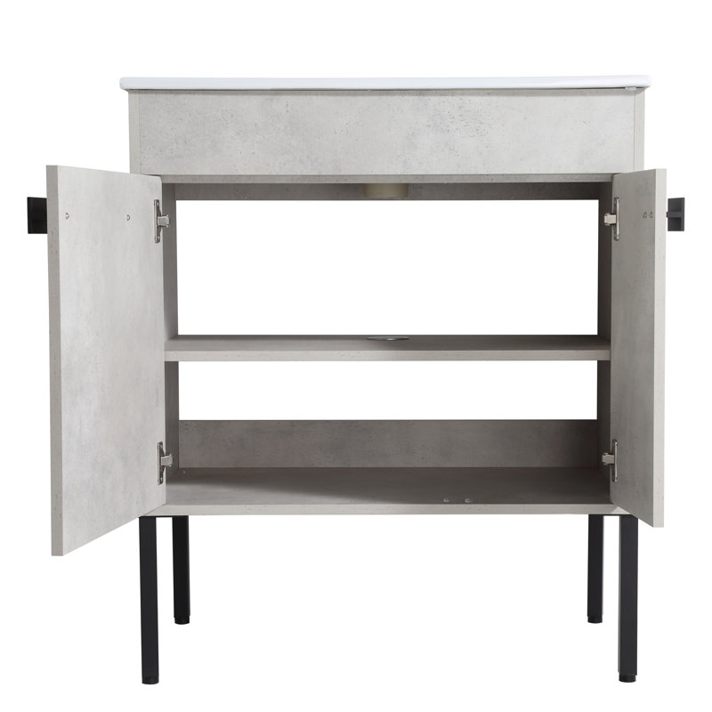Meuble-lavabo de 30 po avec lavabo, meuble-lavabo sur pied ou flottant optionnel