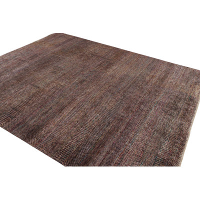 Textural Handmade Kilim Silk Striped Area Rug