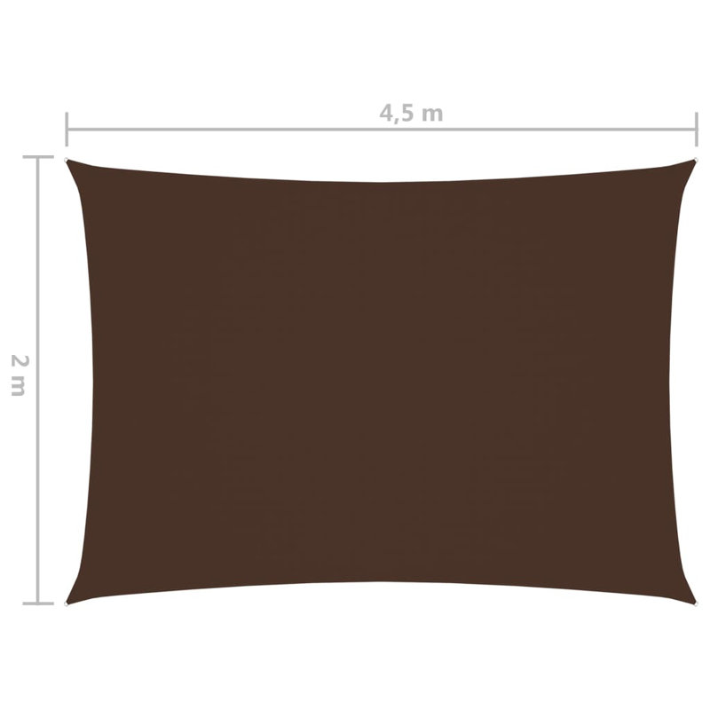 Yuma 2m x 4.5m Rectangular Shade Sail, Brown