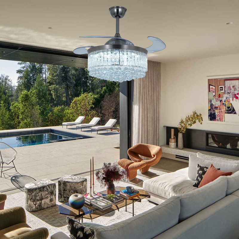 Amaan 42'' Ceiling Fan with LED Lights