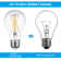 A19 LED Vintage Light Bulbs Dimmable, 7W 800LM, 60W Equivalent, 2700K Soft White, E26 Base