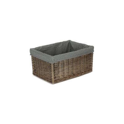 Wicker Storage Basket with Lining