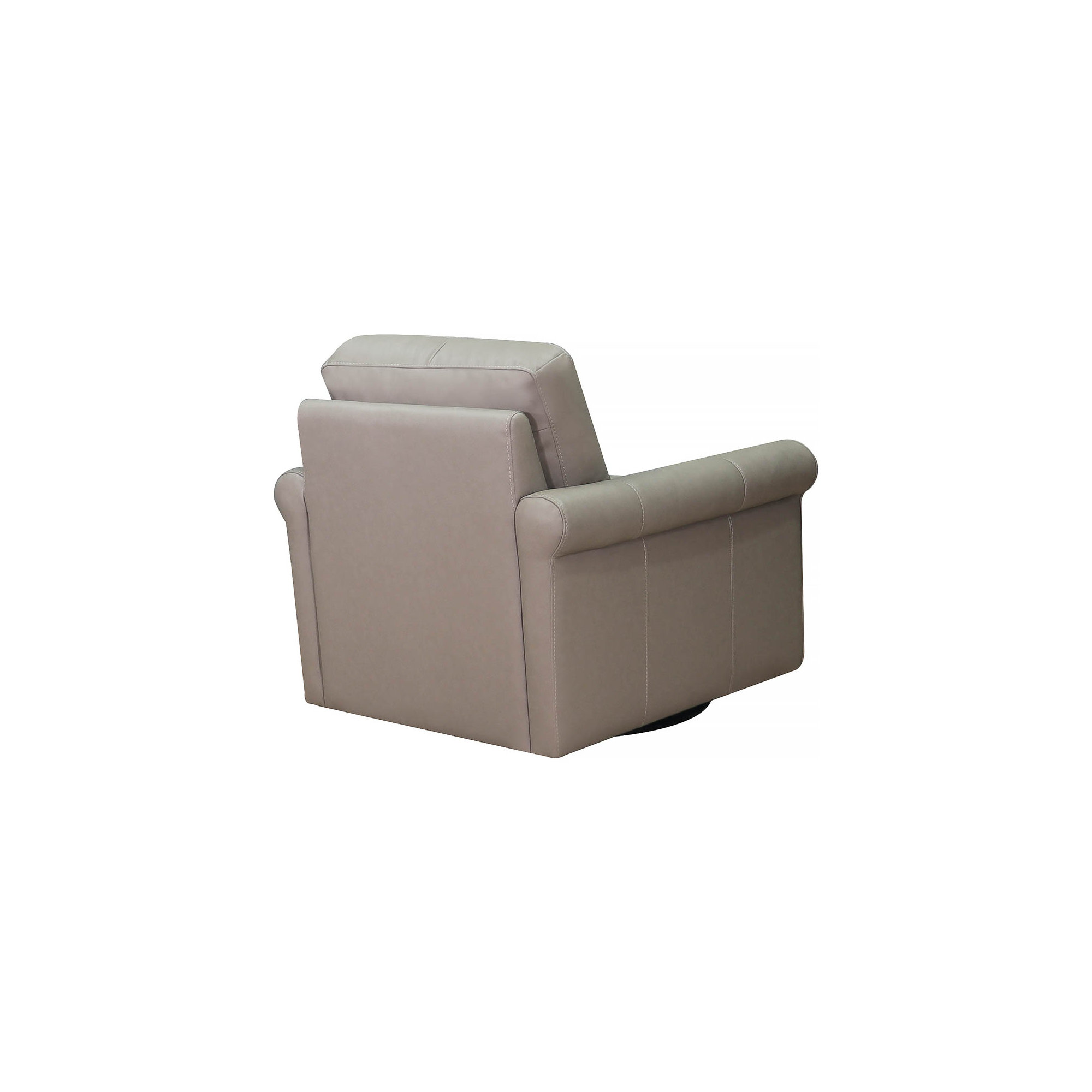 Mayoworth Top Grain Leather Swivel Chair, Brookfield Stone Gray Genuine Leather