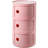 Modern Stackable Round Nightstand with Storage – 3-Tier Side Table Cabinet with Drawers-891580904