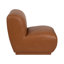 Fauteuil d'appoint sans accoudoirs en cuir Orren Ellis, fabrication en bois robuste - 41 po