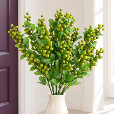 Pack of 6 x 70cm Green Berry Spray