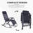 Folding Chaise Lounge Pool Chair, Patio Sun Tanning Chair, Outdoor Lounge Chair With 4-Position Reclining Back, Breathable Mesh Seat For Beach, Yard, Patio, Gray-1072515444