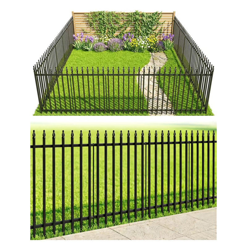 81 cm H x 56 cm W Steel Fence Panels Fencing with 5 Panel(s) Included