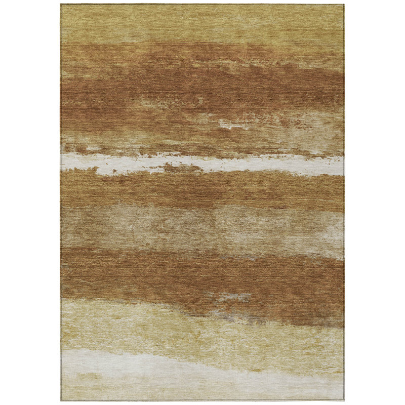 Machine Washable Indoor/Outdoor Arline ACN2169 Striped Rug, Rectangle 2'6" x 3'10"
