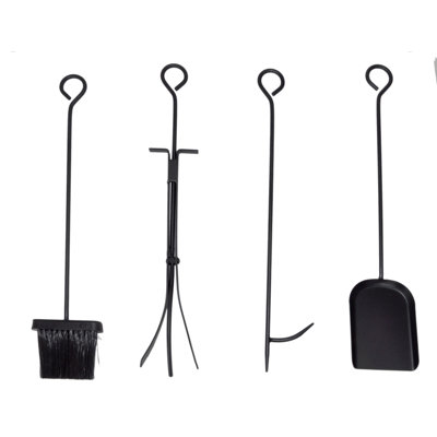 Clotario Iron Fireplace Tool Set
