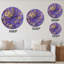 Or et mauve texture ondulée marbrée I - horloge murale moderne-59914321