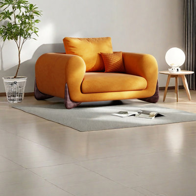 Light luxury cotton and linen casual chair