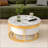 Modern Round Nesting Coffee Table With Drawers