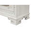 Table de chevet 1pc de style traditionnel avec tiroirs à queue d'aronde française et anglaise à roulement à billes avec port USB et fini crème blanc