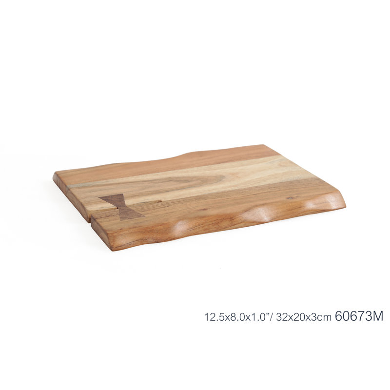 Planche à découper en bois coupé, 12,6 po x 7,87 po