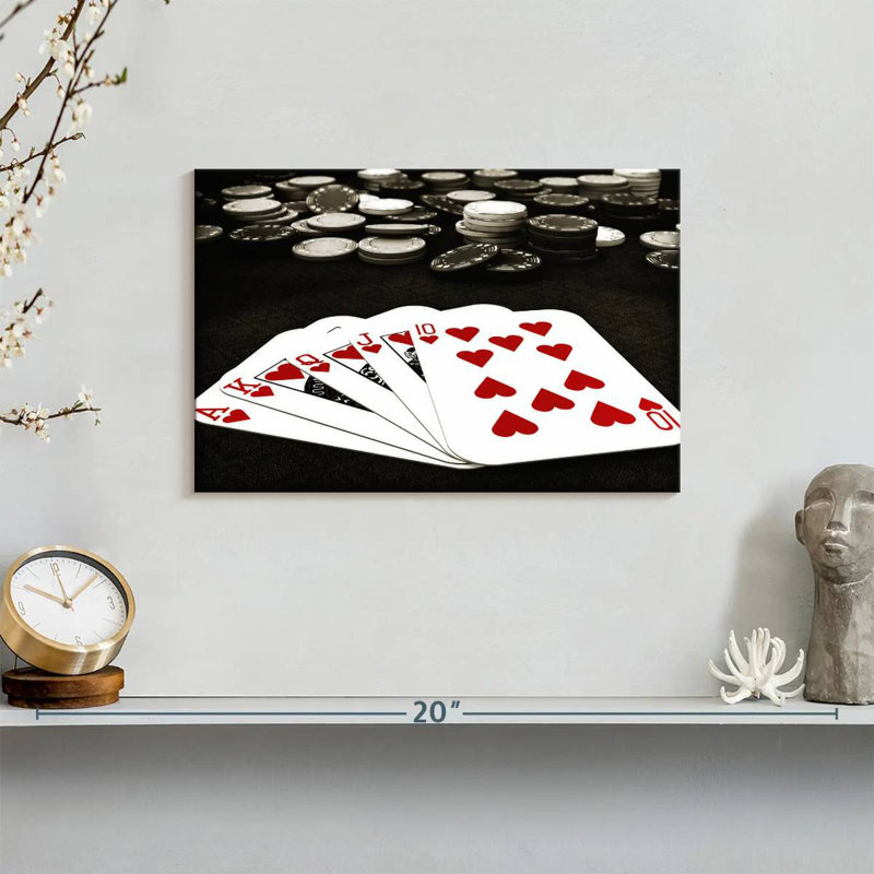 Senne Hearts Royal Flush, 8" H x 12" W
