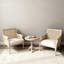 Chaise d'appoint moderne rembourrée avec structure en bois