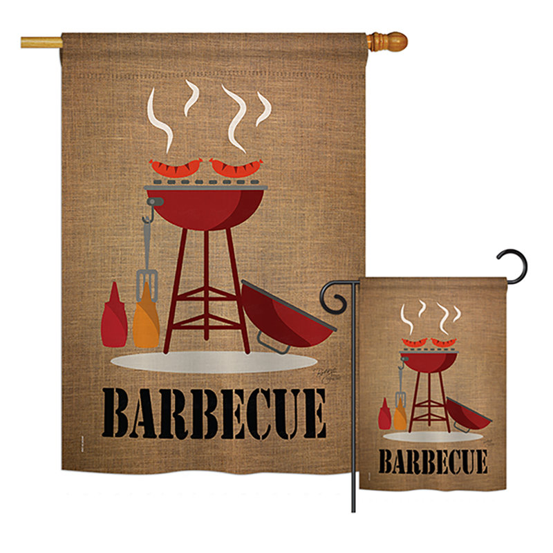 Double Sided 40 in. H x 28 in. W Polyester Flag set