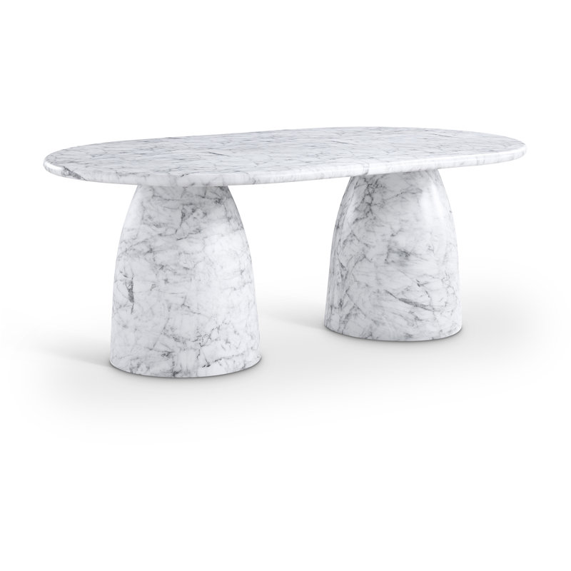 Table de salle à manger Cosenza, H 30 po x l 78 po x P 44,5 po, Blanc
