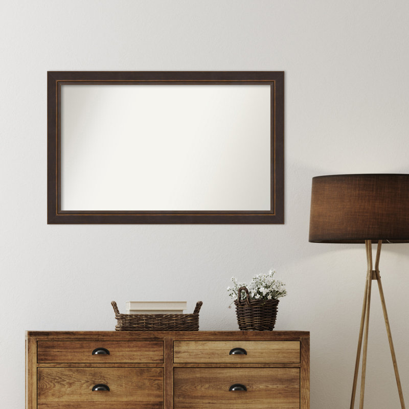 Ramsses Solid Wood Wall Mirror, 27.5" x 42.5", Rectangle