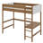 Kimmberly Twin Size Upholstered Loft Bed With Desk