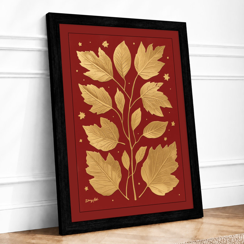 Gilded Botanica Botanical - Framed Print, A2 - 59.4 x 42.0 cm, Black