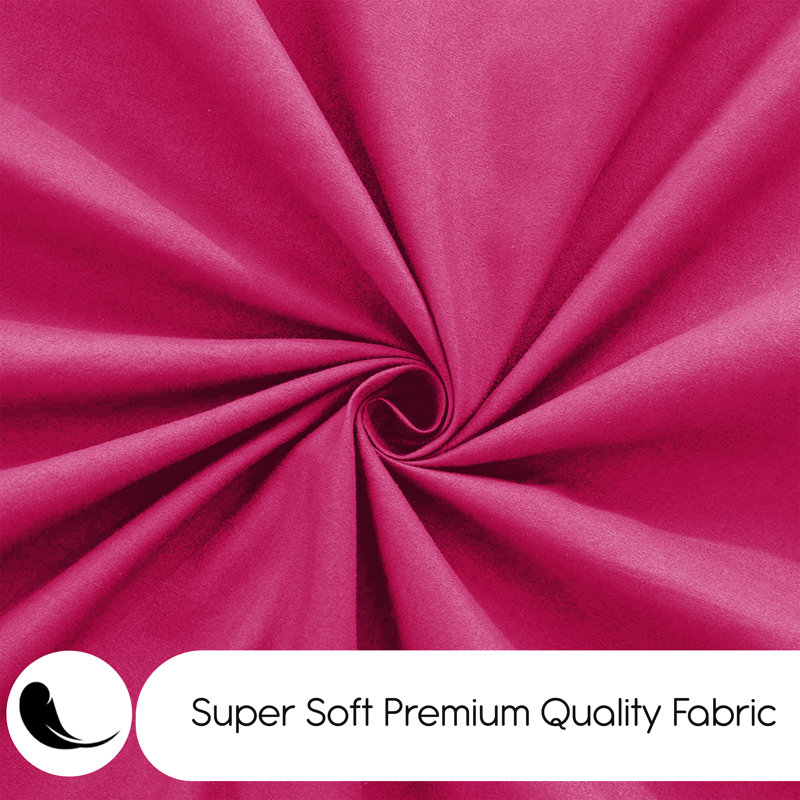 Edyson Microfiber Duvet Cover Set with Pillowcases Included, Kingsize - 2 Standard Pillowcases, Pink