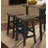 Pomona 26" Counter Height Bar Stool with Solid Wood Seat and Black Metal Legs, Rustic Brown-1952015979-1912557548