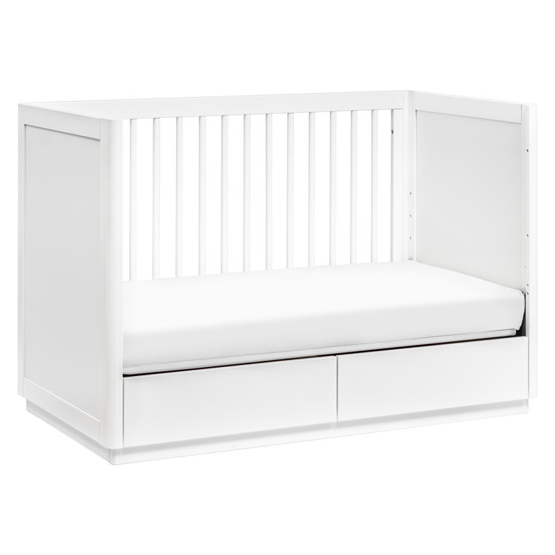 Bento 3-in-1 Convertible Crib with Storage, White