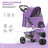 Foldable Pet Dog and Cat Stroller with Adjustable Canopy Storage Basket and Cup Holder for Small and Medium Pets-101824154