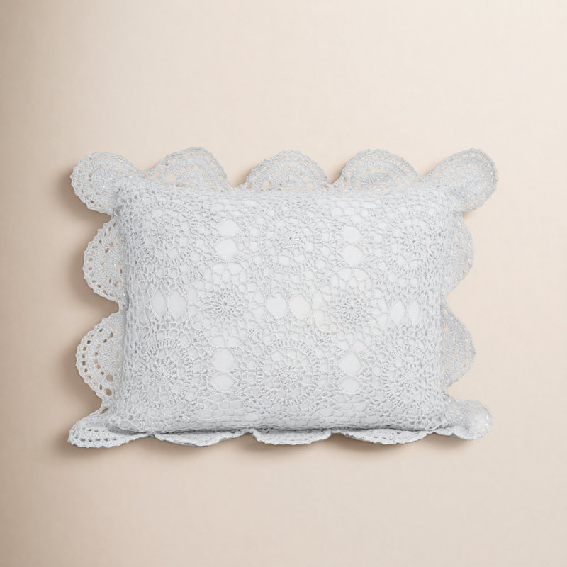 Coussin en coton fait à la main, Blanc