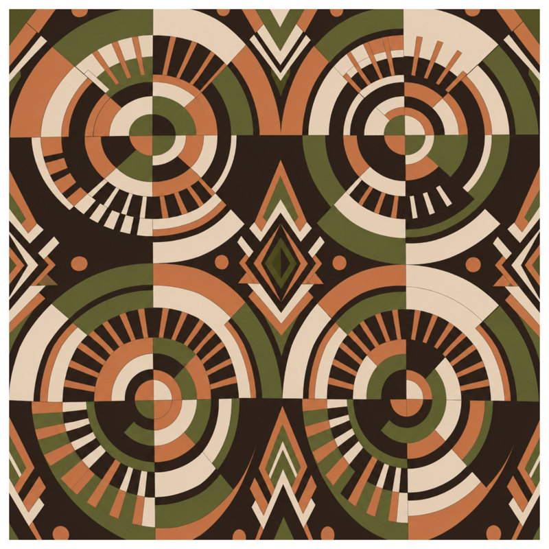 Housses de couette à motif géométrique circulaire, Queen