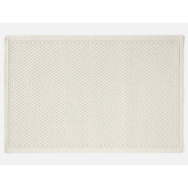 Moonstone Organic Bath Rug 2'X3' Alpine White, Undyed