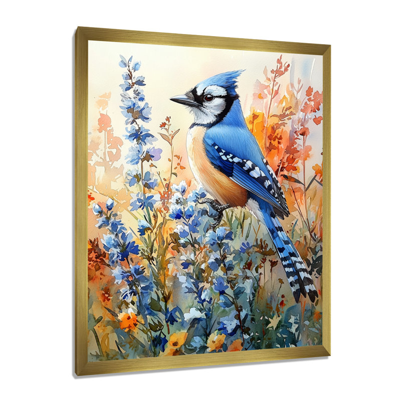 Gaines - animaux, art mural sur toile, H 40 po x l 30 po, Reproduction encadrée d'une seule photo, Doré