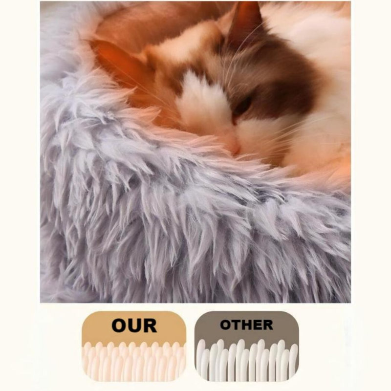 Lit confortable pour chat - nid de chat caché / grotte, L 19 po, Bleu