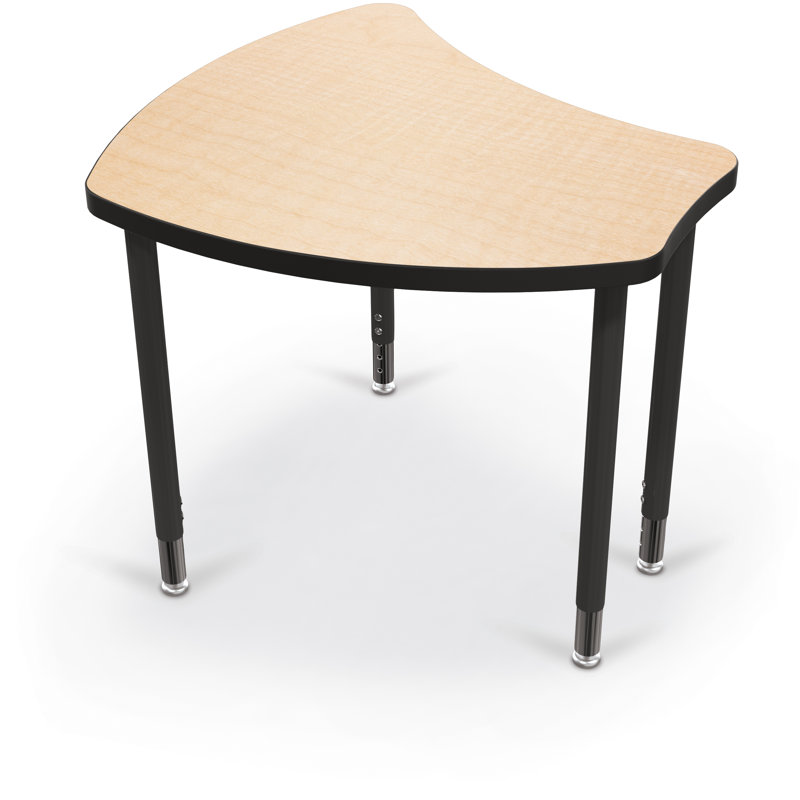 Hierarchy Manufactured Wood 32'' h x 29.90'' w Adjustable Collaborative Desk, Black, Fusion Maple