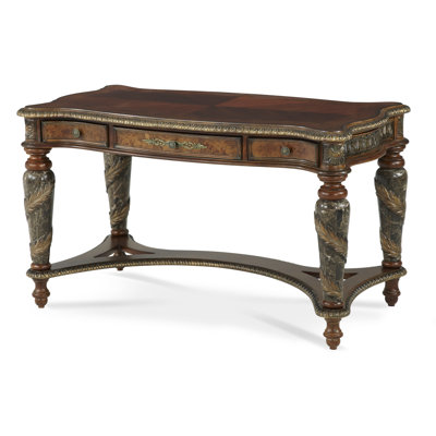Villa Valencia Solid Wood Writing Desk - Classic Chestnut