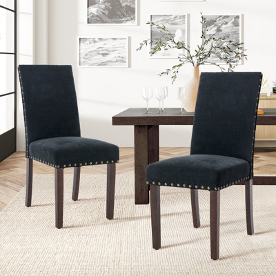 Bontrager 20'' H Linen Dining Chair - Upholstered Parsons Side Chair