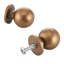 Cabinet Knobs, 0.98 Inch Zinc Alloy Drawer Pulls Door Handles, Round Kitchen Dresser Solid Knobs Cupboard Hardware with Screws for Bathroom Closet Cabinets Drawers, Antique Brass Color