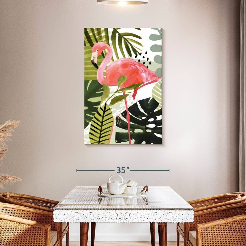 Brampt Flamingo Forest I, 45" H x 30" W